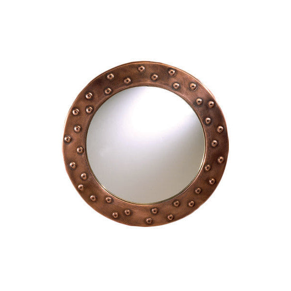 Dimpled Round Mirror - Copper 24"