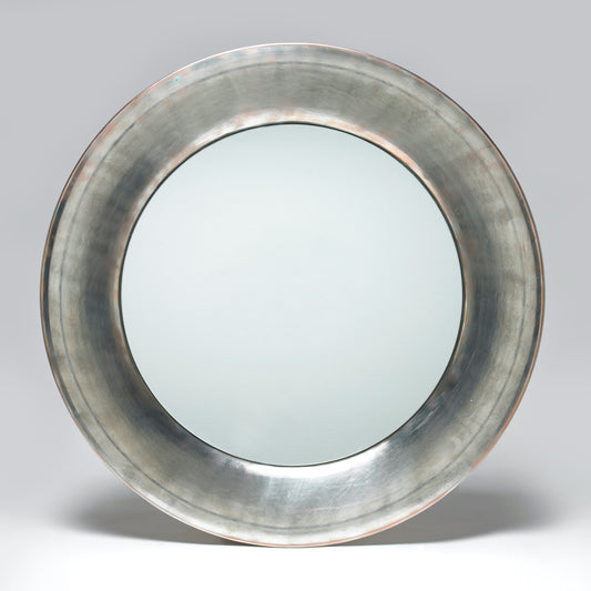 Round Tinned Glazed Mirror 37"