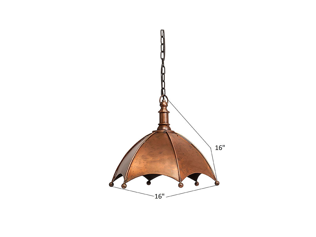 Umbrella Hanging Light - Copper