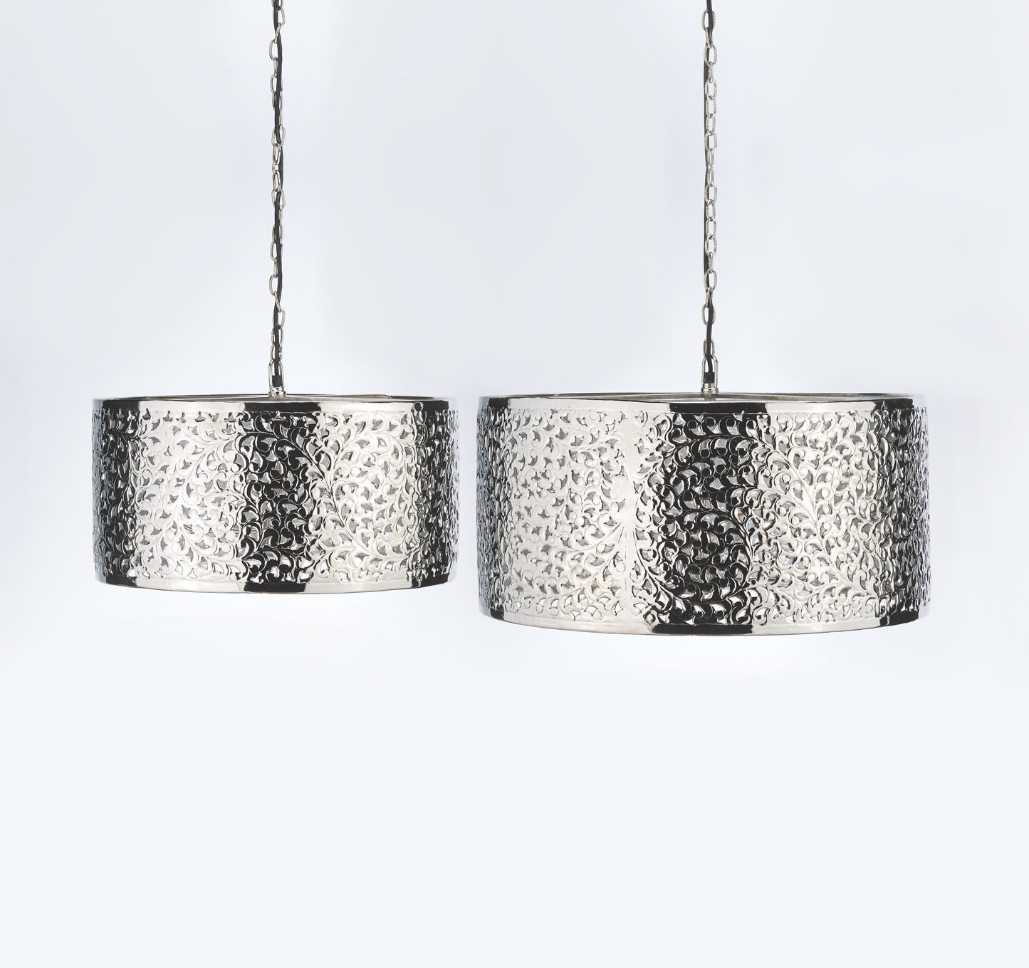 Drum Hanging Light - Silver