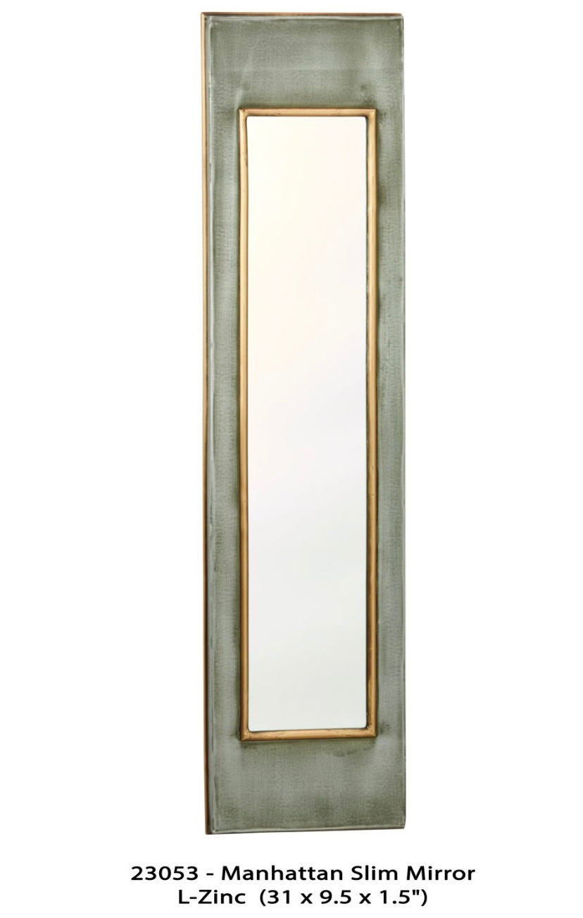 Manhattan Slim Mirror Zinc