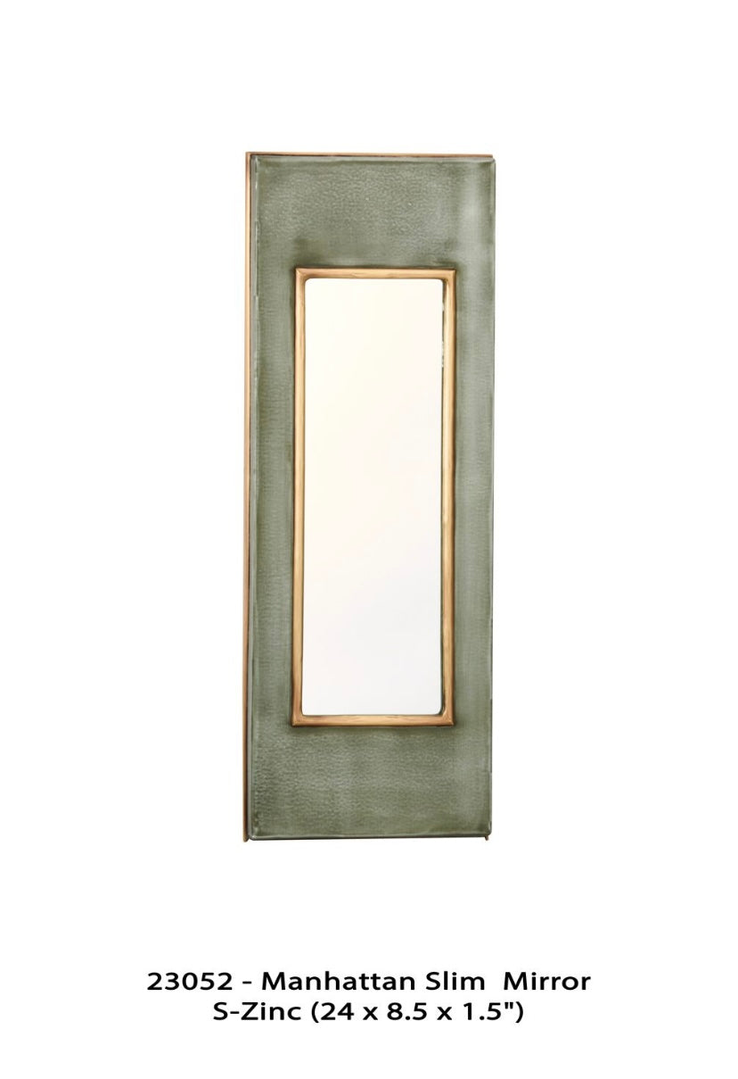 Manhattan Slim Mirror Zinc