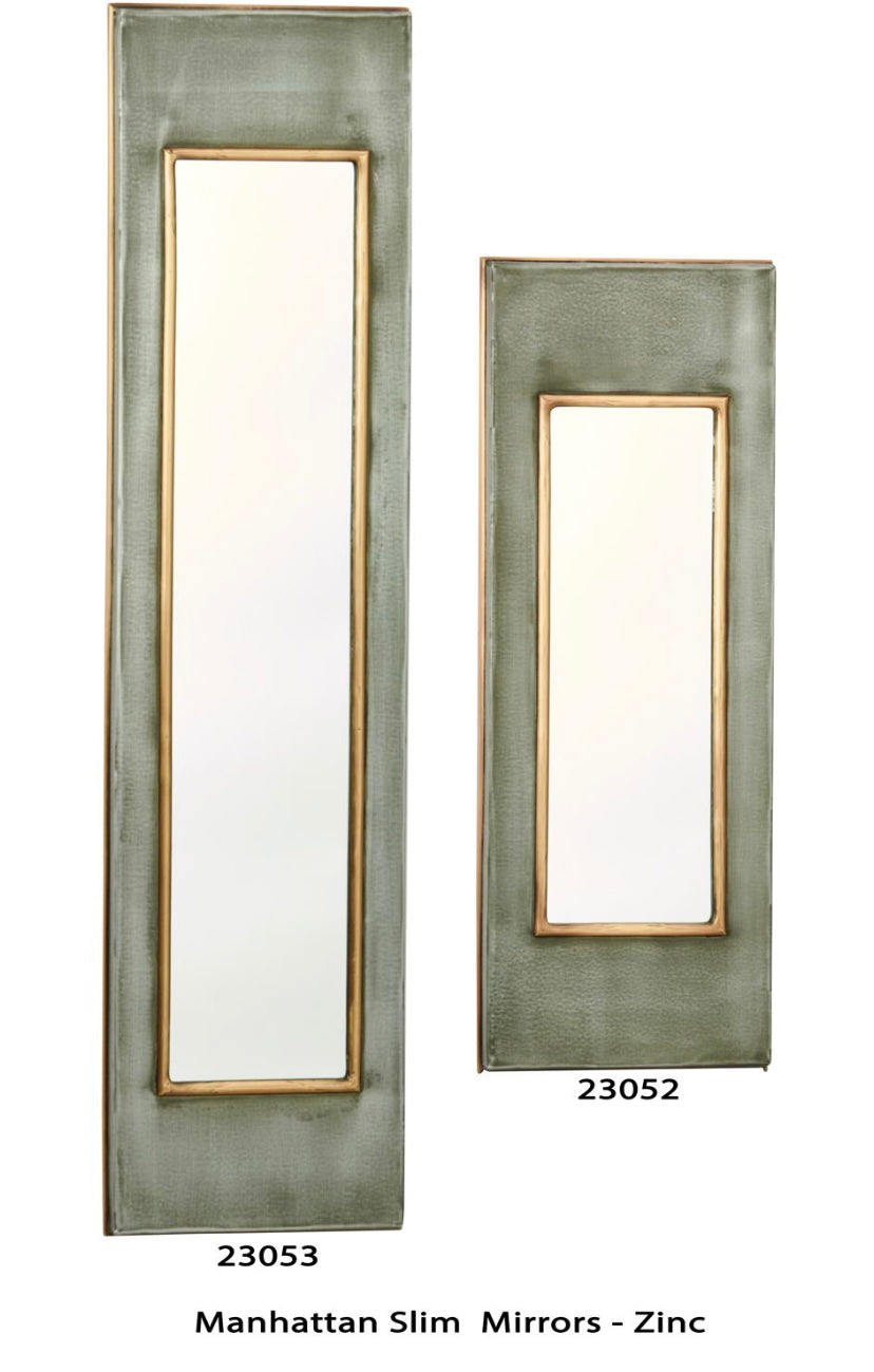 Manhattan Slim Mirror Zinc